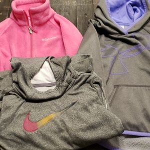 Lot of 3 little girls sweatshirts size 6/6X